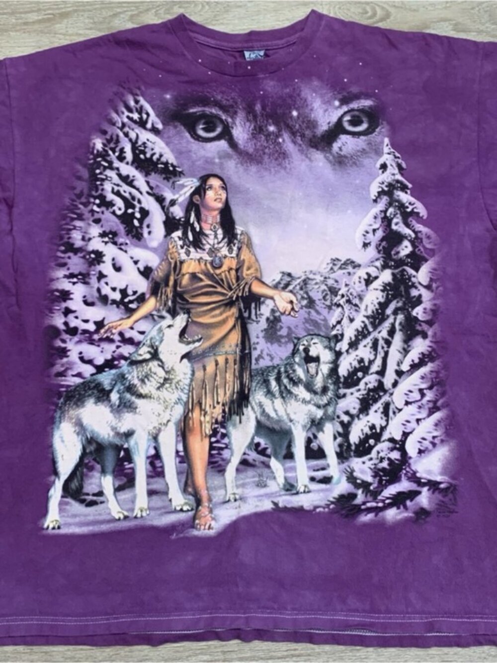 Vintage The Mountain David Penfound Wolf Eyes Classic Cotton T-Shirt Size 2XL
